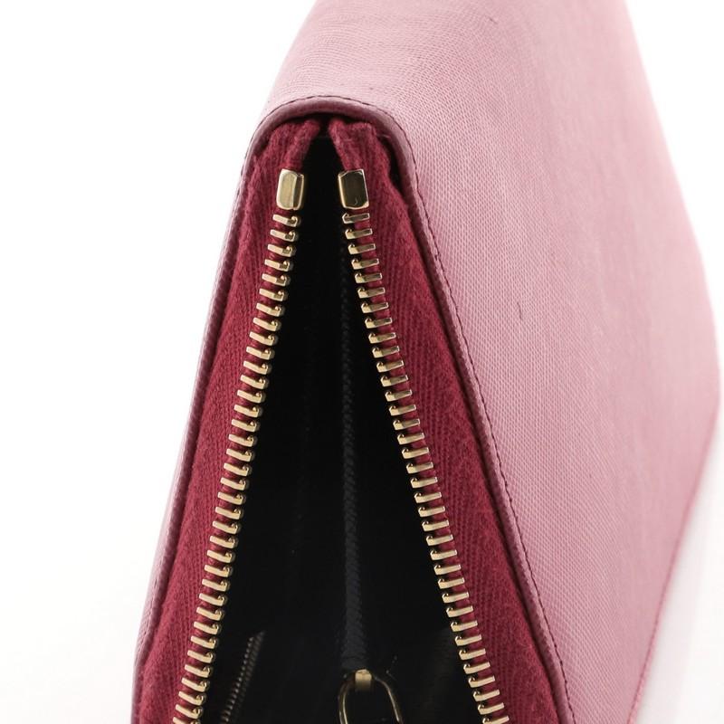 Prada Zip Around Wallet Saffiano Leather  3
