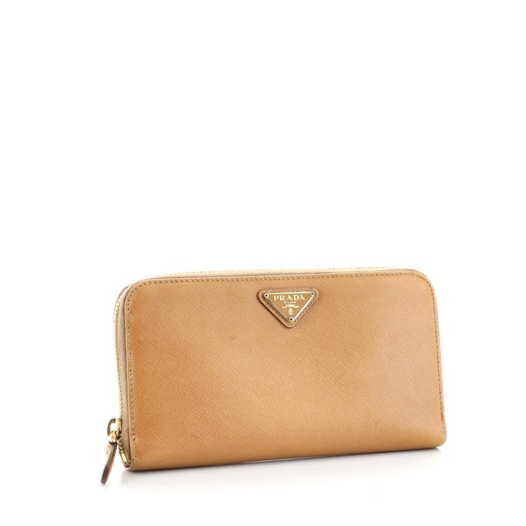 Prada Zip Around Wallet Saffiano Leather Long at 1stDibs