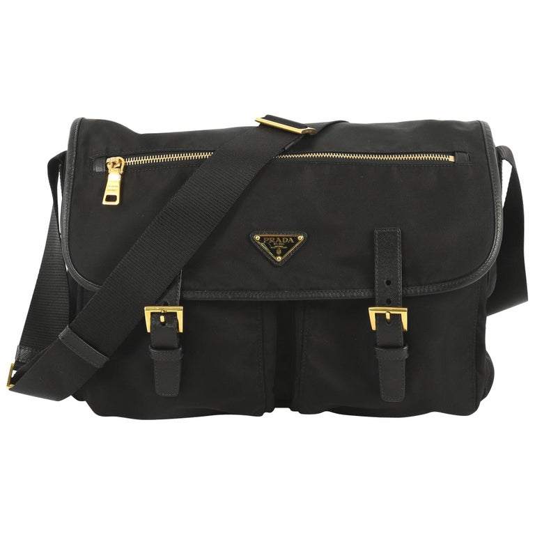 Prada Tessuto Zip Double Buckle Messenger Bag main image 0