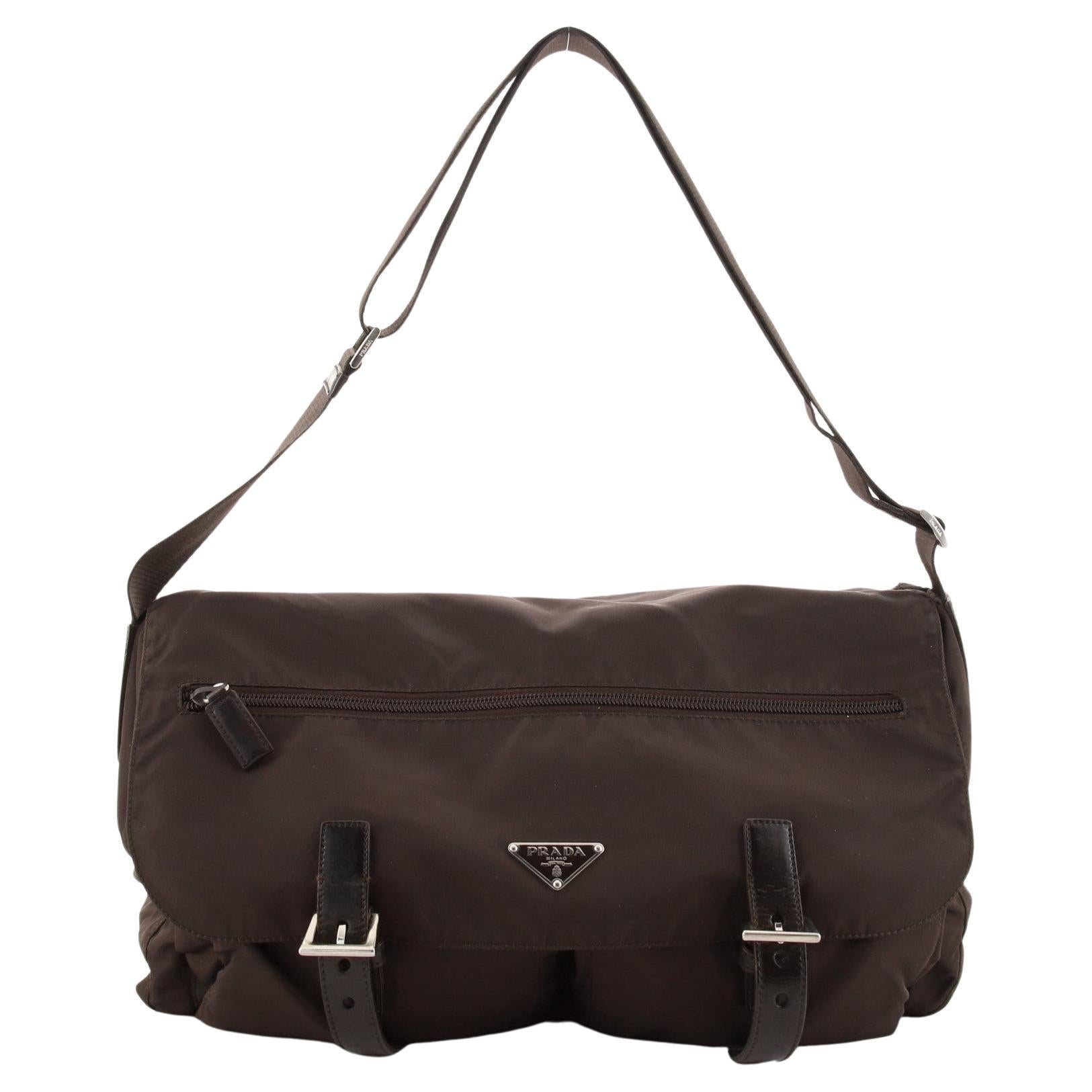 Prada Zip Buckle Messenger Bag Tessuto Large at 1stDibs vintage prada
