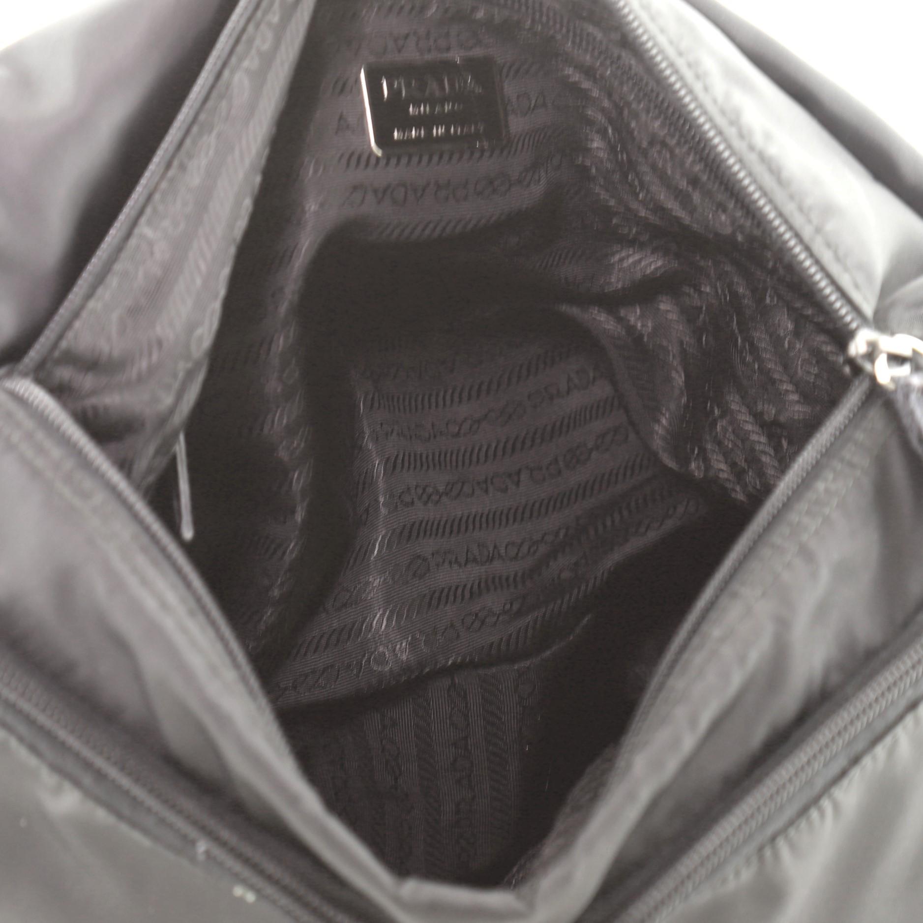 Prada Zip Buckle Messenger Bag Tessuto Medium 3