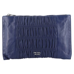 Prada Zip Clutch Nappa Gaufre Medium