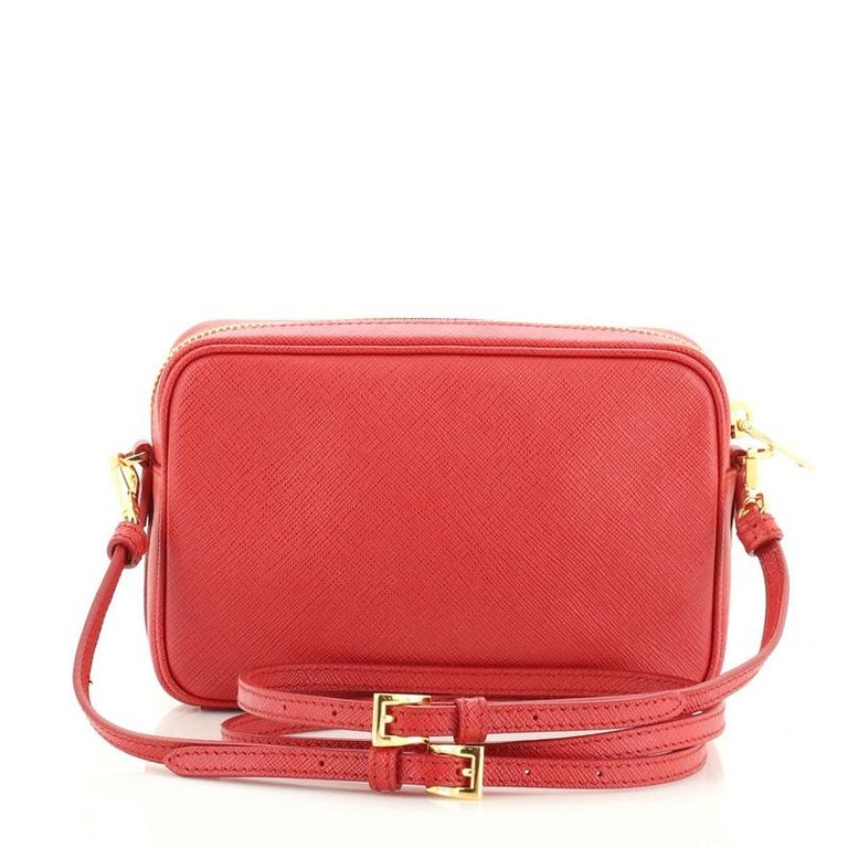 Prada Zip Crossbody Bag Saffiano Leather Small For Sale at ...
