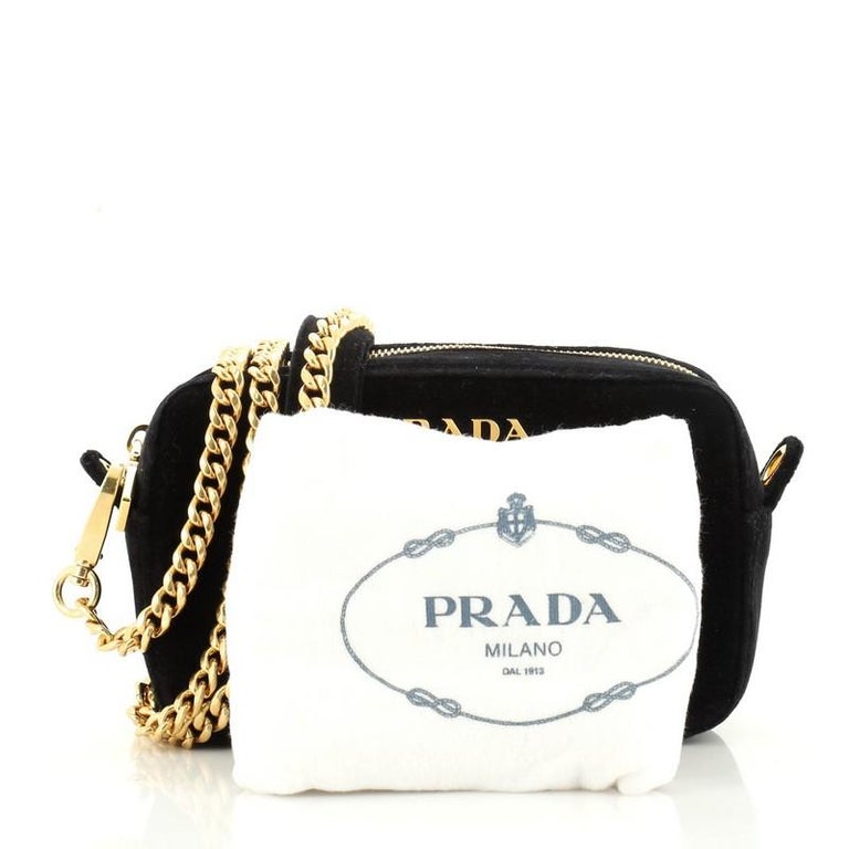 Prada Zip Crossbody Bag Velvet Small