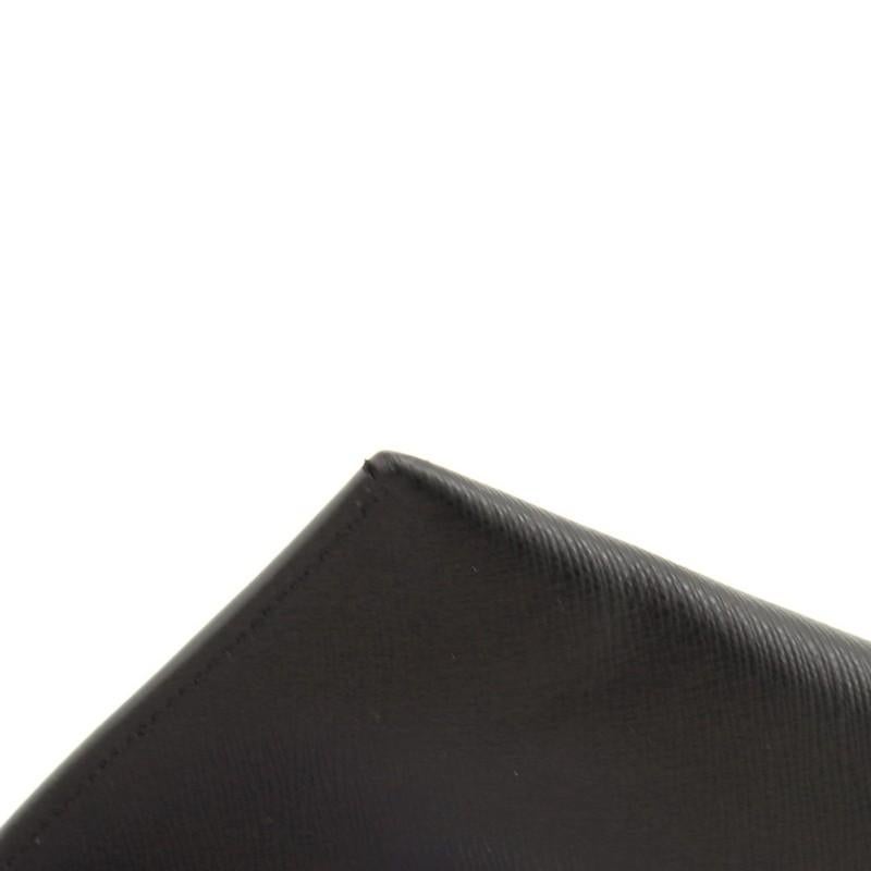 Prada Zip Flat Shoulder Bag Saffiano Leather Small  1