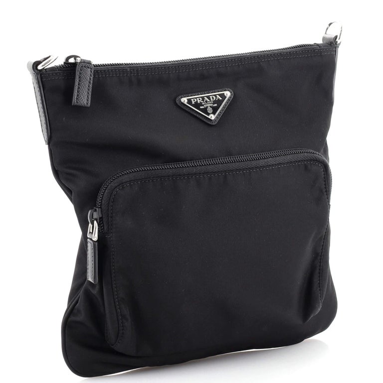 Prada Zip Messenger Bag Tessuto Medium at 1stDibs