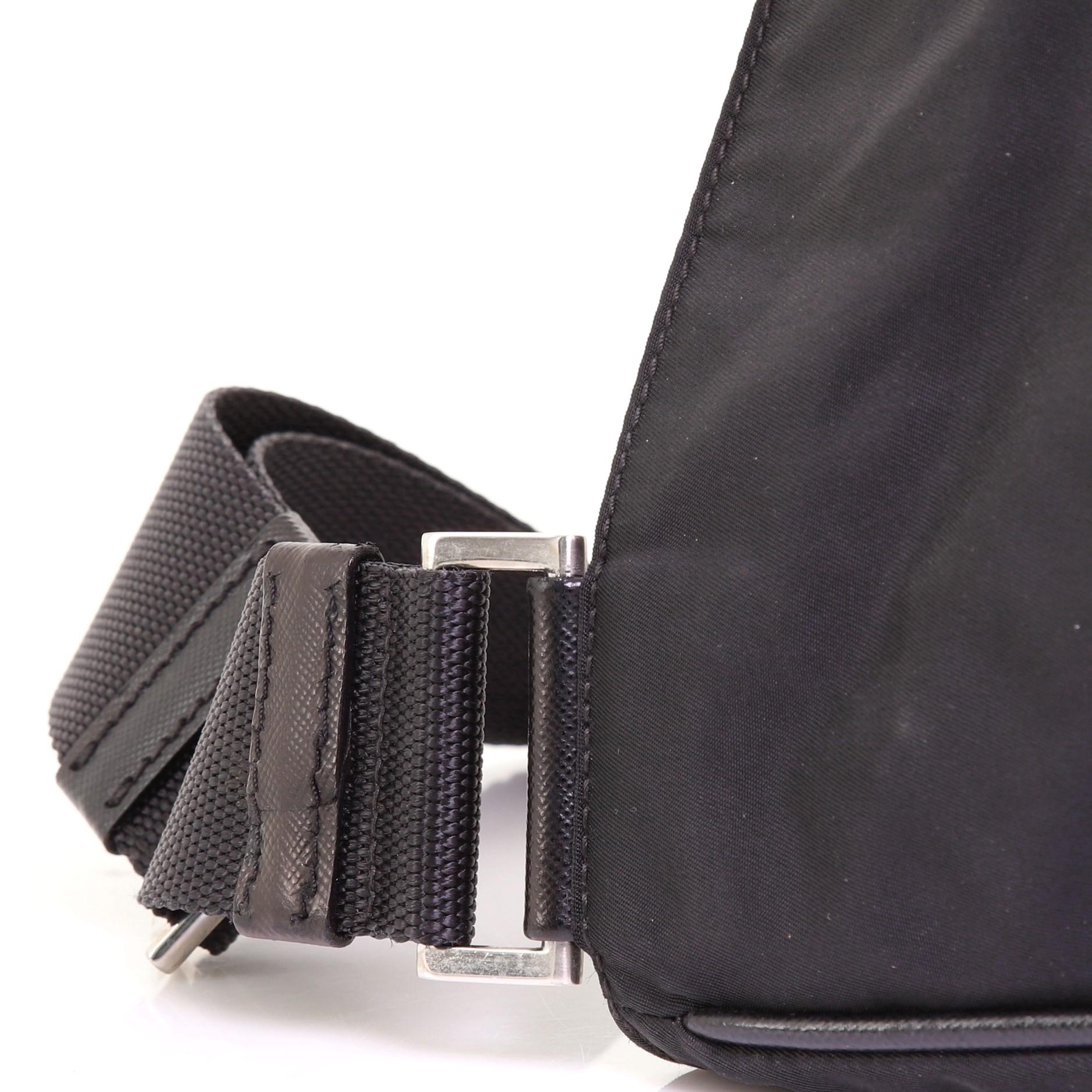 Prada Zip Messenger Bag Tessuto Medium 2