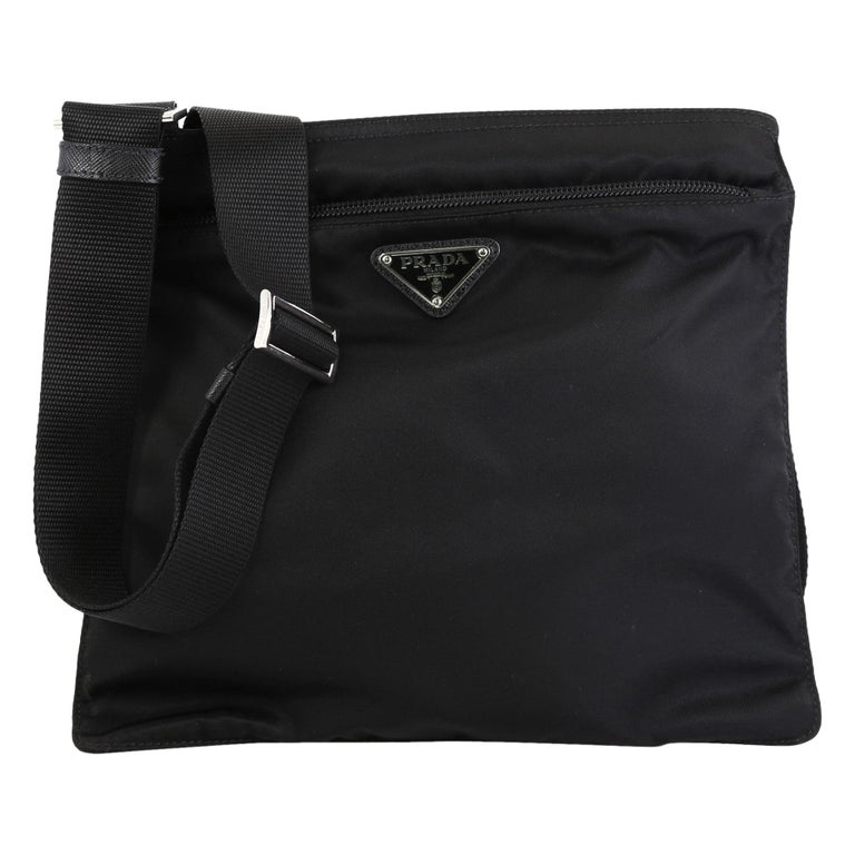 Prada Zip Messenger Bag Tessuto Medium at 1stDibs