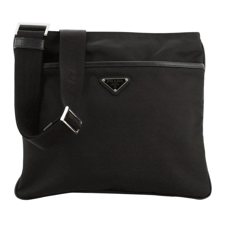 Prada Zip Messenger Bag Tessuto Medium at 1stDibs