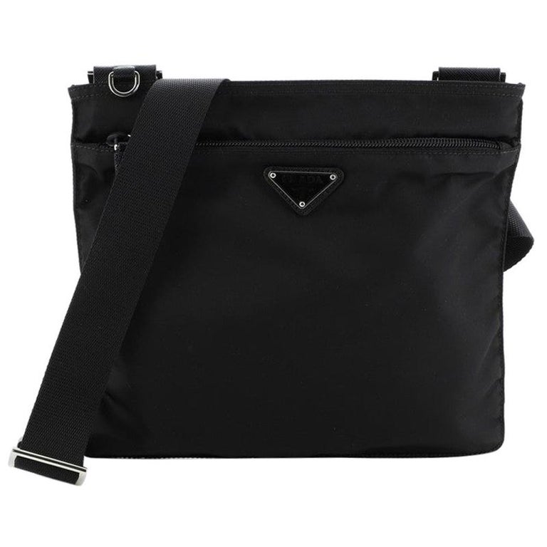 Prada Zip Messenger Bag Tessuto Medium at 1stDibs
