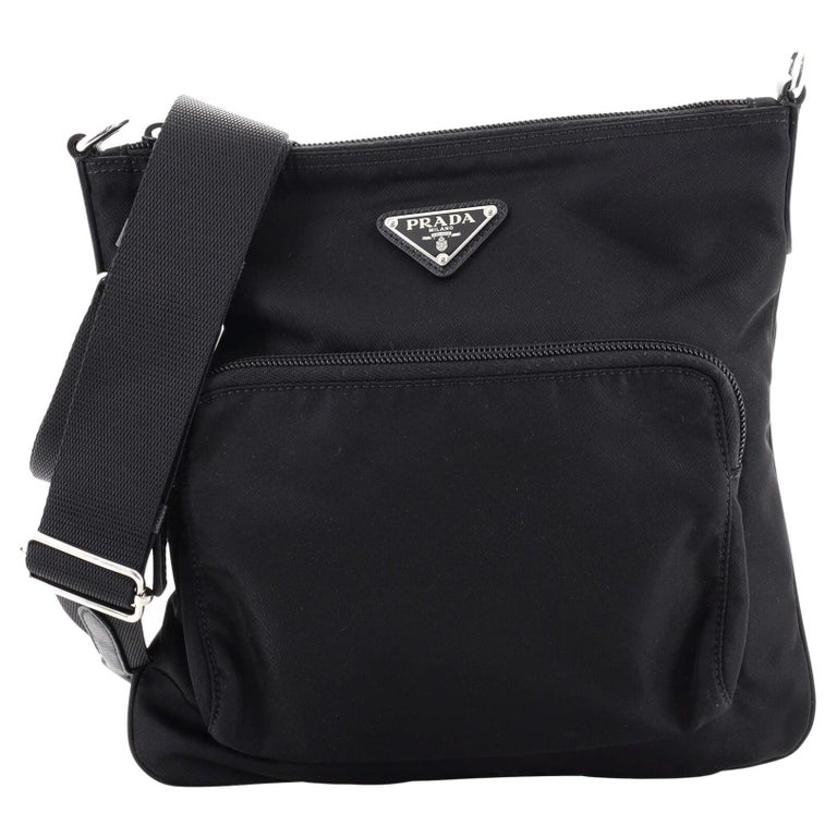 Prada Zip Messenger Bag Tessuto Medium at 1stDibs