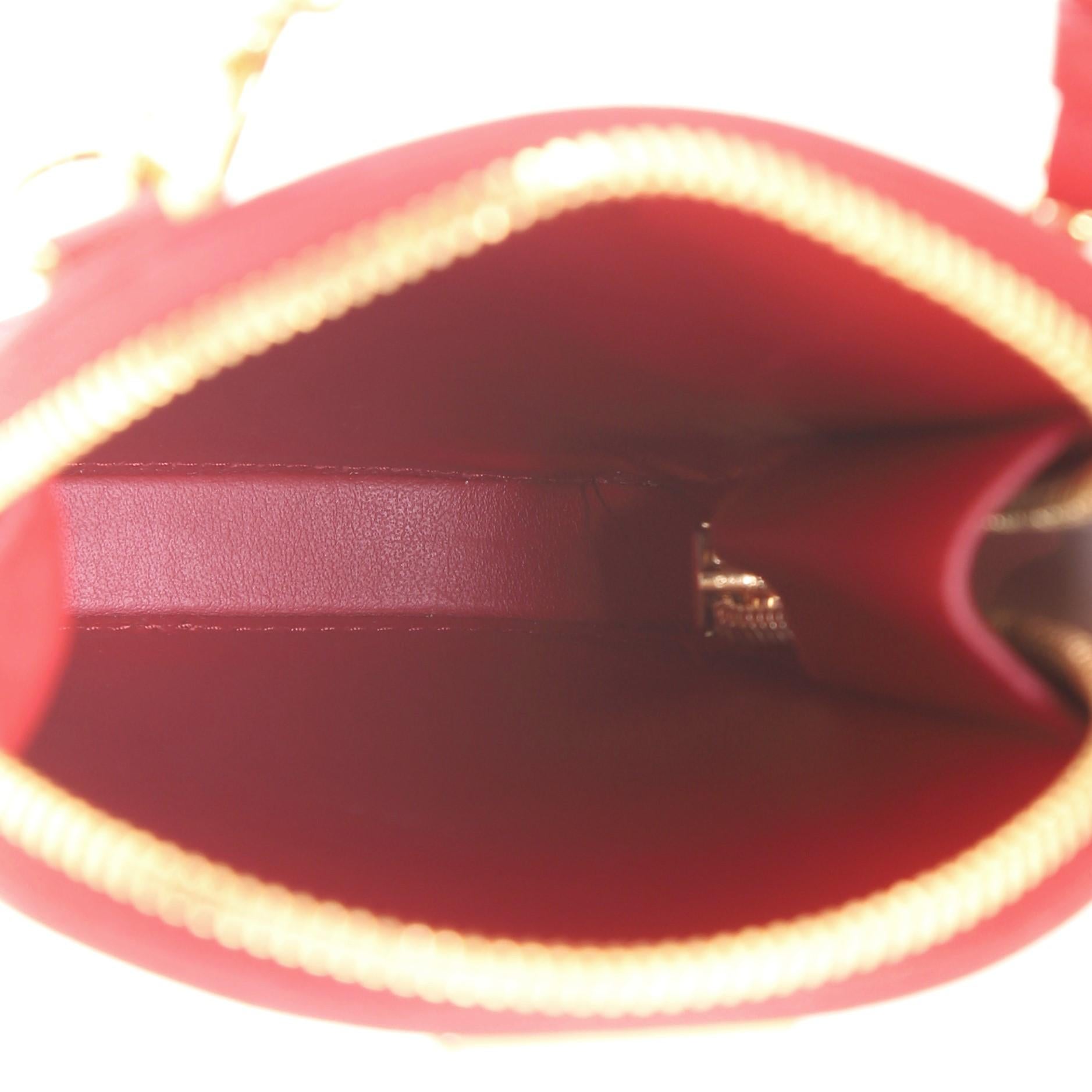 Red Prada Zip Phone Holder Crossbody Bag Saffiano Leather