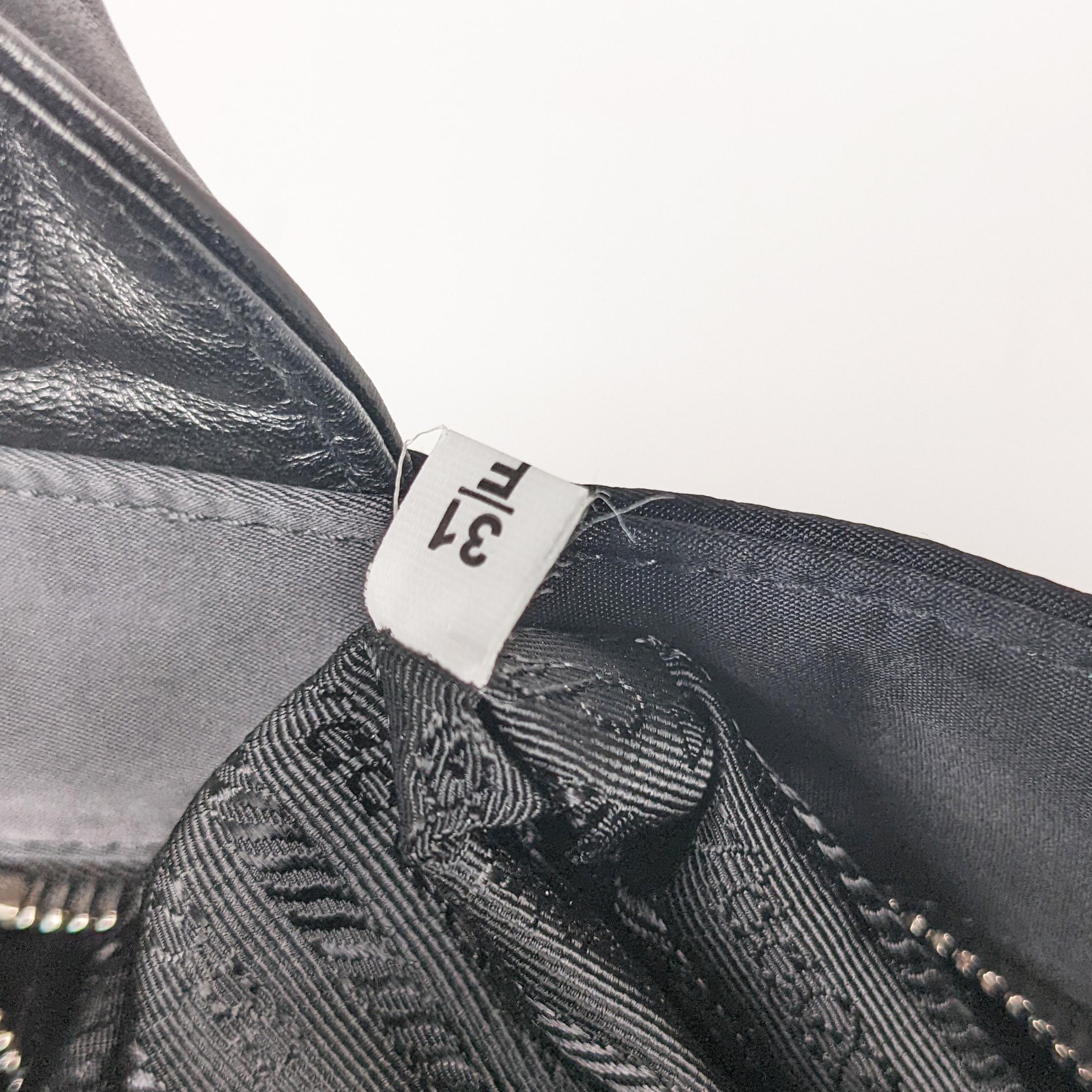 Prada Zip Pocket Chain Tote Bag Tessuto with Leather Small 3