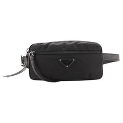 Prada Zip Pocket Waist Bag Tessuto with Saffiano Small