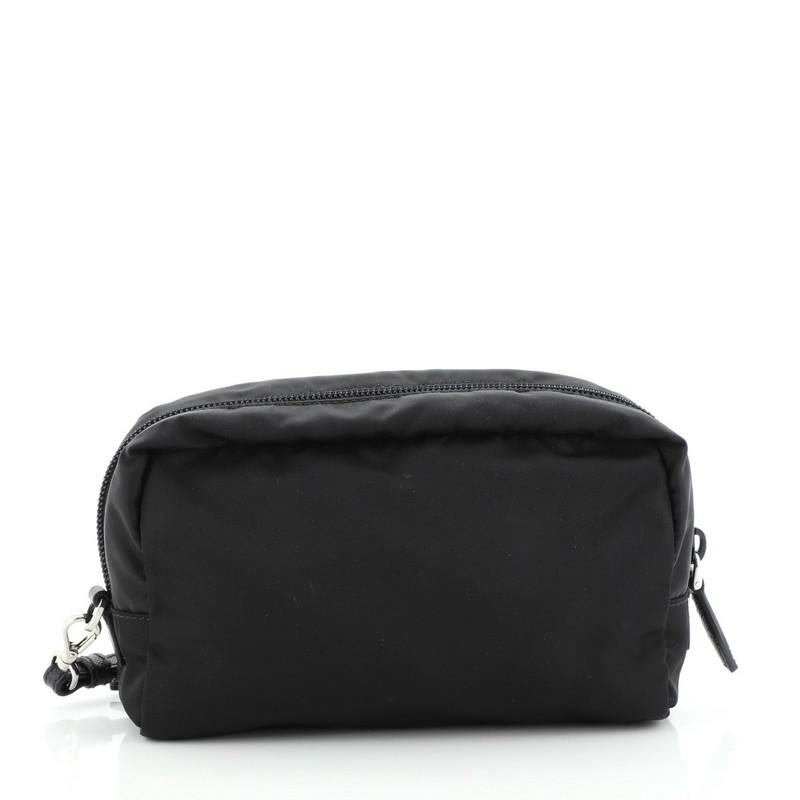 Prada Zip Pocket Wristlet Tessuto In Good Condition In NY, NY
