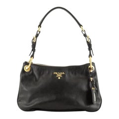 Prada  Zip Shoulder Bag Soft Calfskin Medium