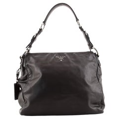 Prada Zip Top Hobo Soft Calf Medium