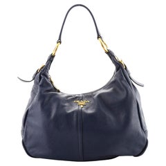 Prada Zip Top Hobo Soft Calf Medium