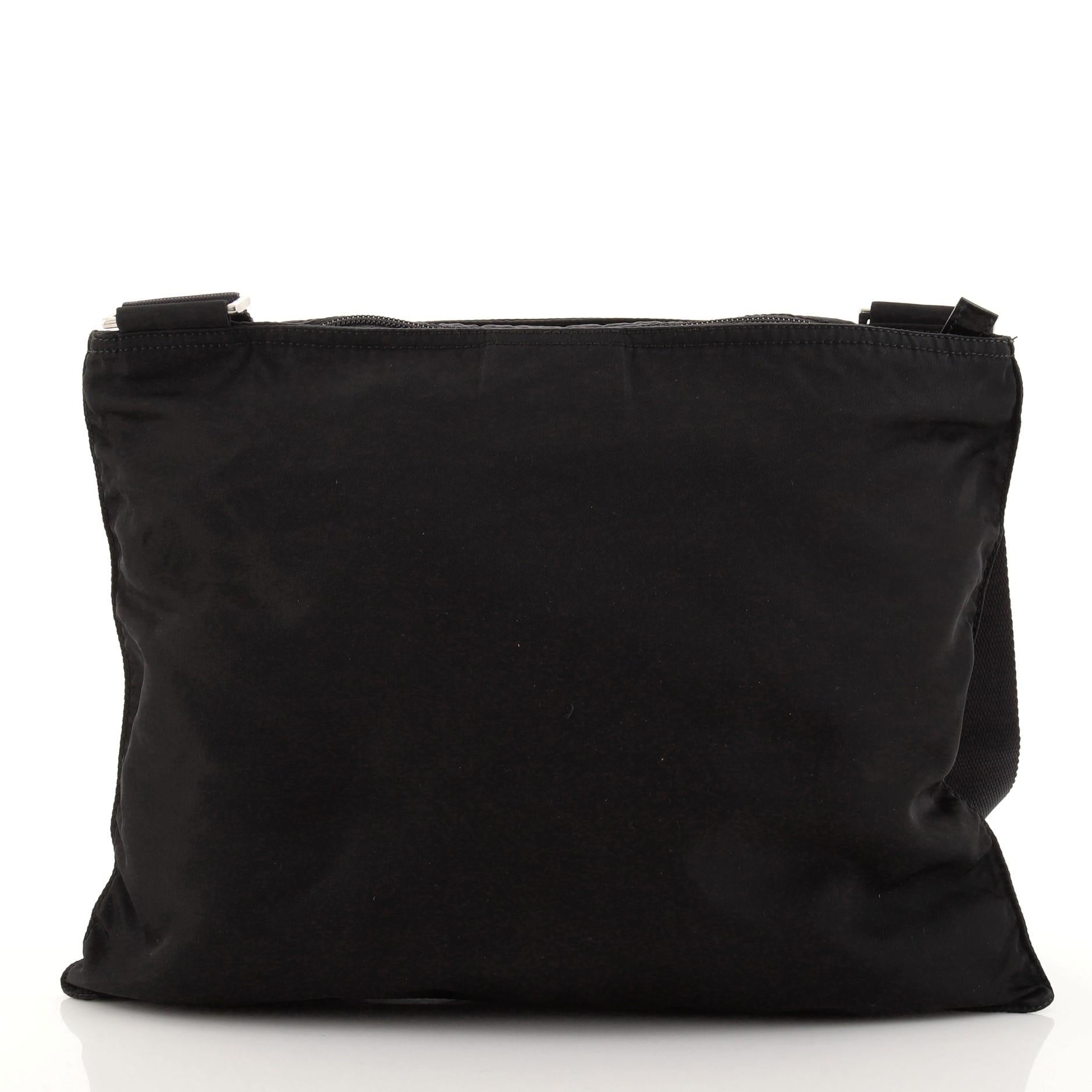 Prada Zip Top Messenger Bag Tessuto Large at 1stDibs prada large