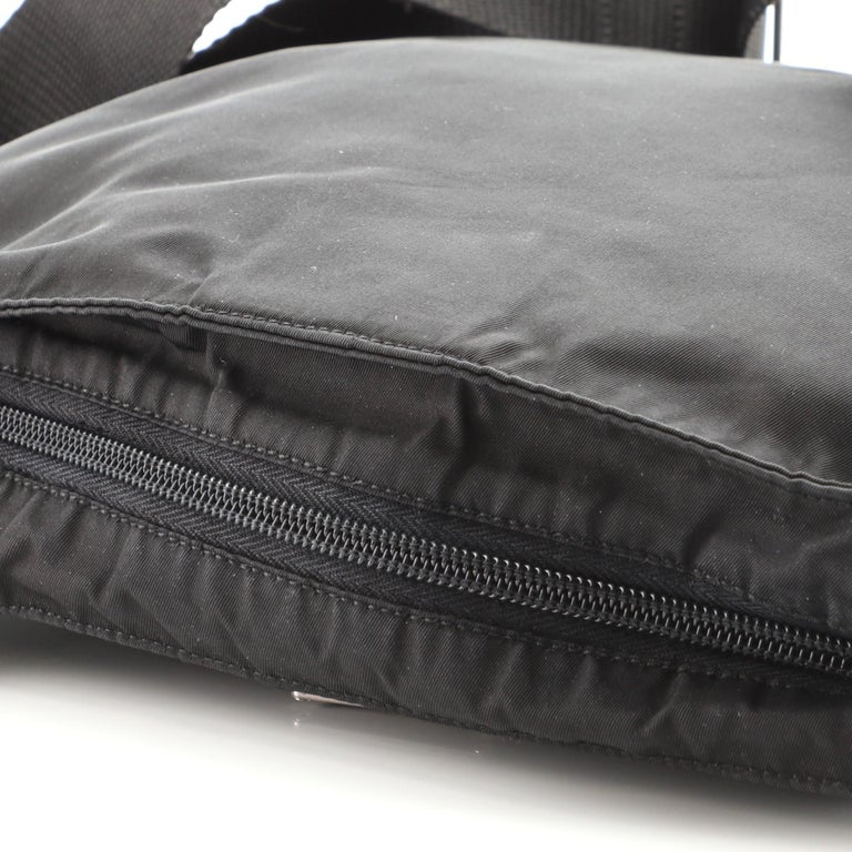 Prada Zip Top Messenger Bag Tessuto Large at 1stDibs