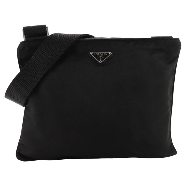 Prada Zip Top Messenger Bag Tessuto Large at 1stDibs