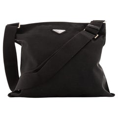 Prada Messenger Bag Tessuto Groß mit Reißverschluss