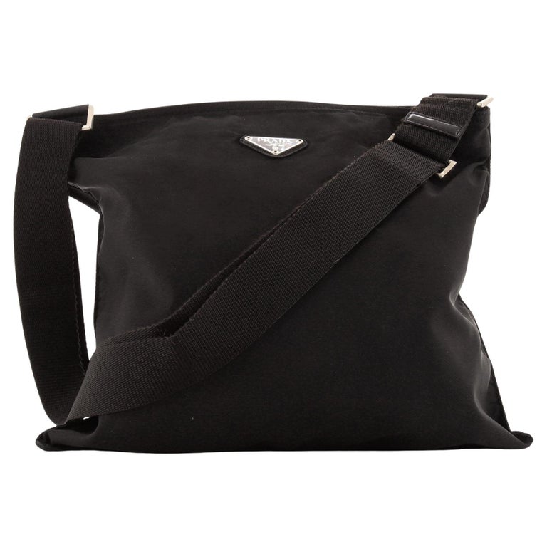 Prada Zip Top Messenger Bag Tessuto Large For Sale at 1stDibs