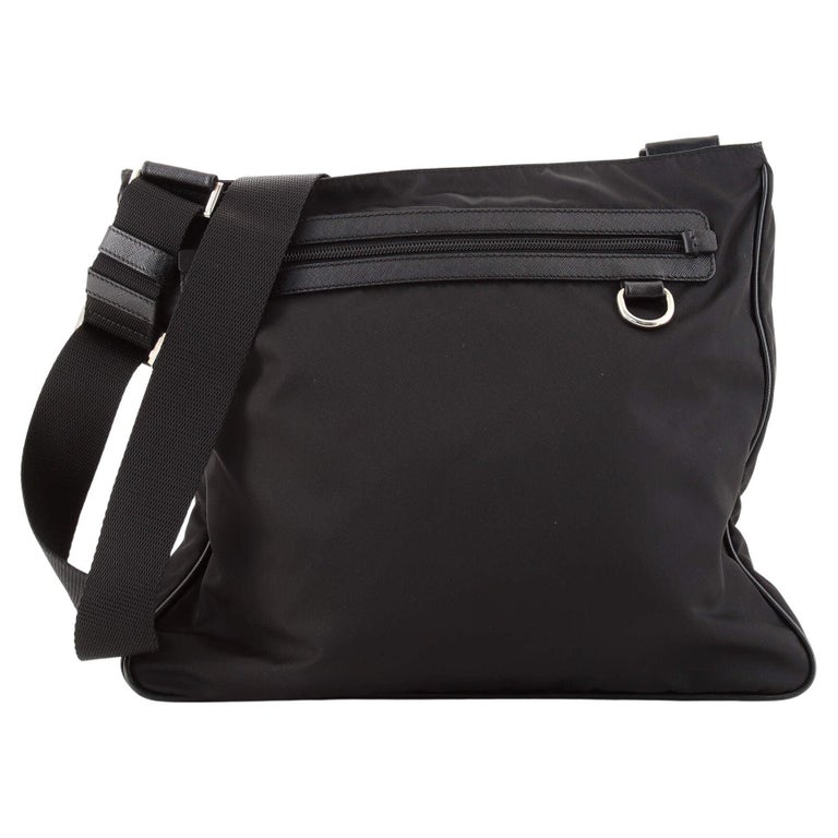 Prada Zip Top Messenger Bag Tessuto Large For Sale at 1stDibs
