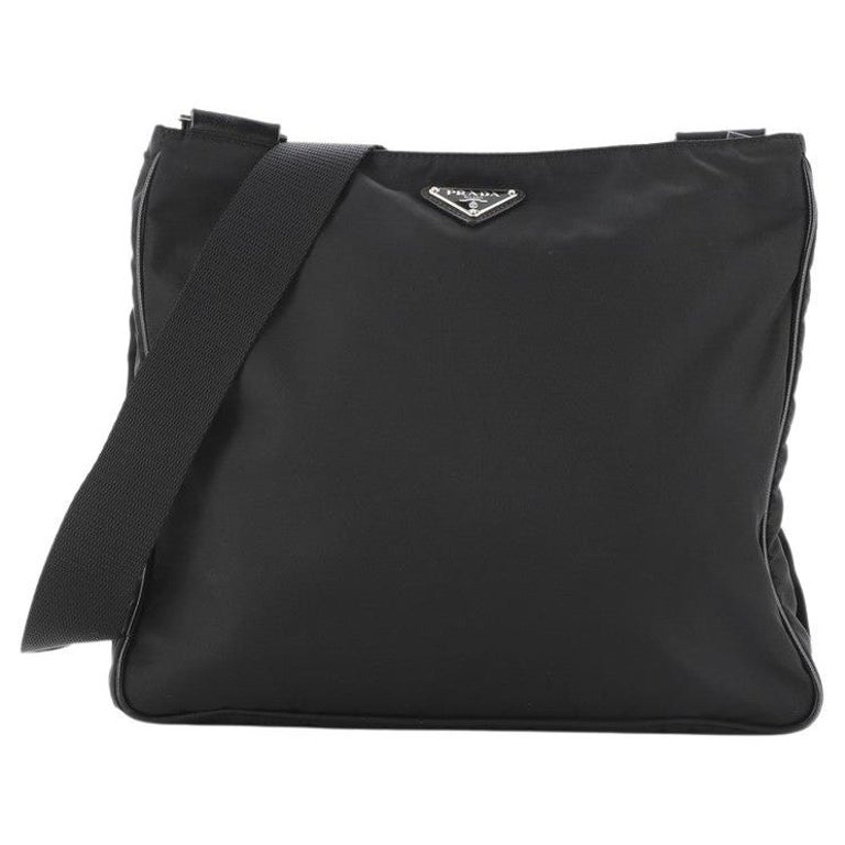 Prada Zip Top Messenger Bag Tessuto Medium at 1stDibs