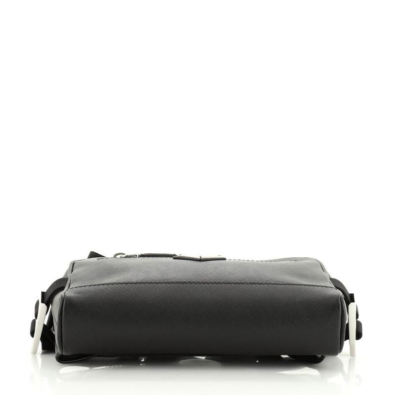 Prada Zip Waist Bag Saffiano Leather Small  In Good Condition In NY, NY