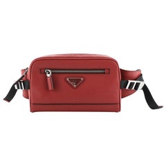 Used Prada Zip Waist Bag Saffiano Leather Small