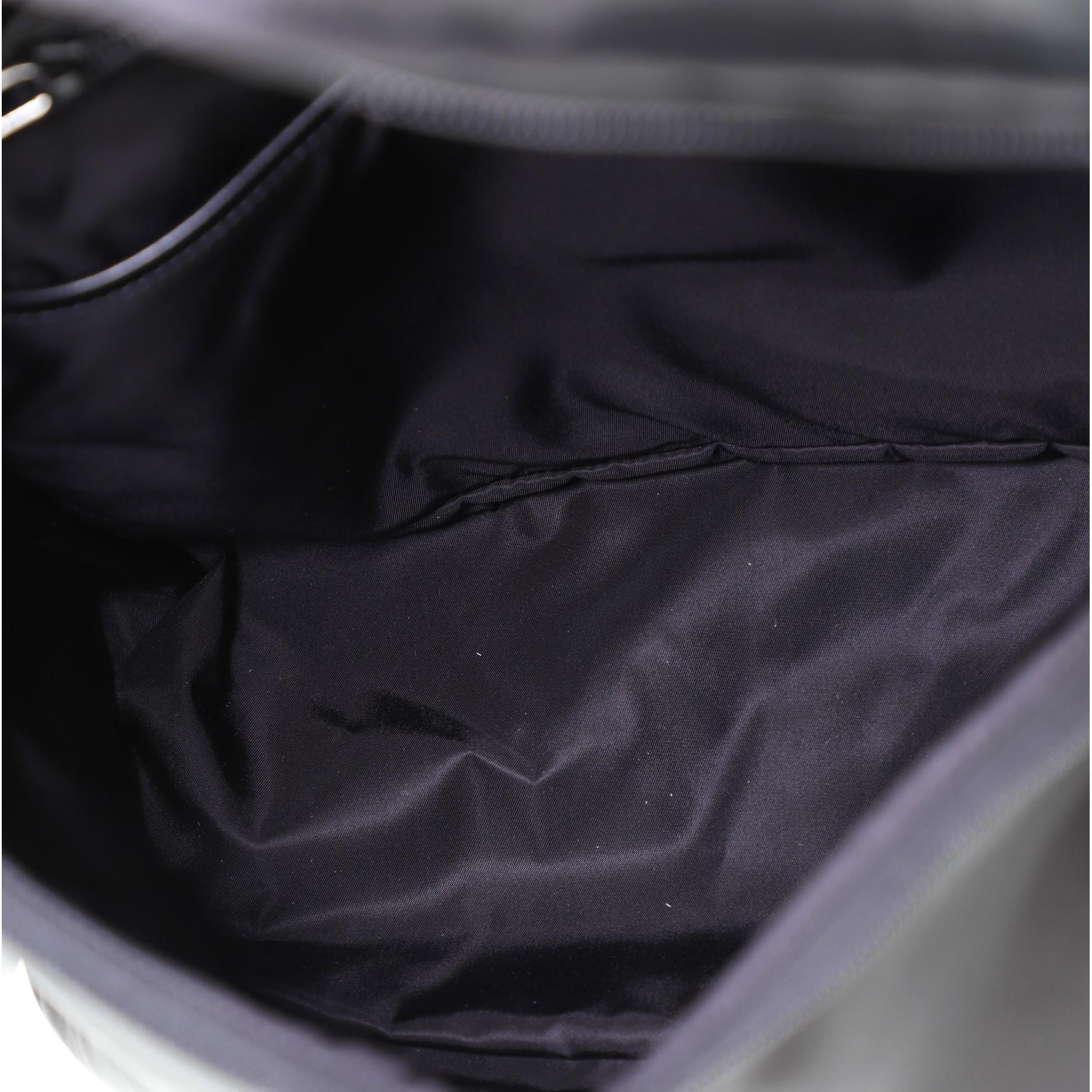 Prada Zipped Triangle Flap Backpack Re-Nylon and Leather In Good Condition In NY, NY