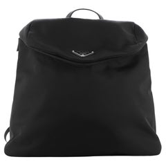 Prada Zipped Triangle Flap Backpack Re-Nylon and Leather
