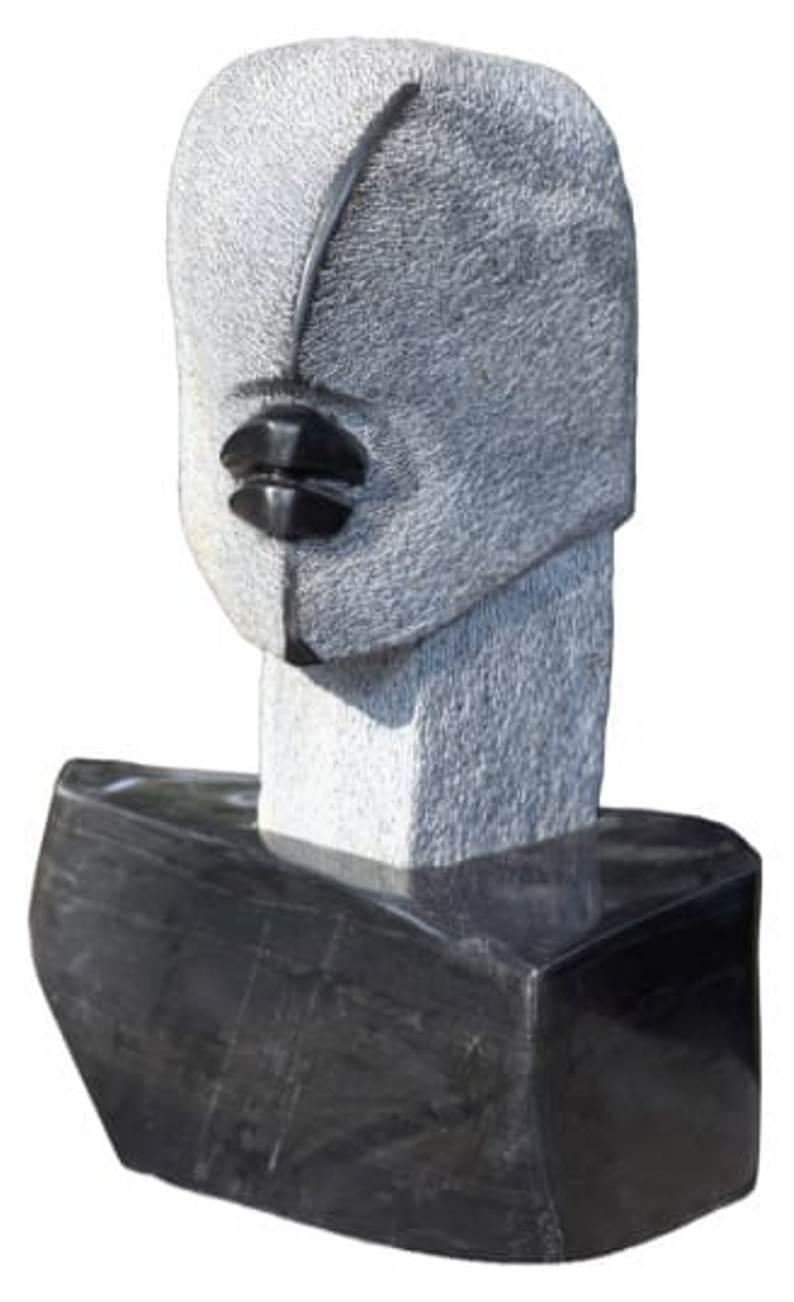 Pradeep Jogdand Figurative Sculpture – Ohne Titel, Figurativ, Schwarzer Marmor von Contemporary Indian Artist "Auf Lager"