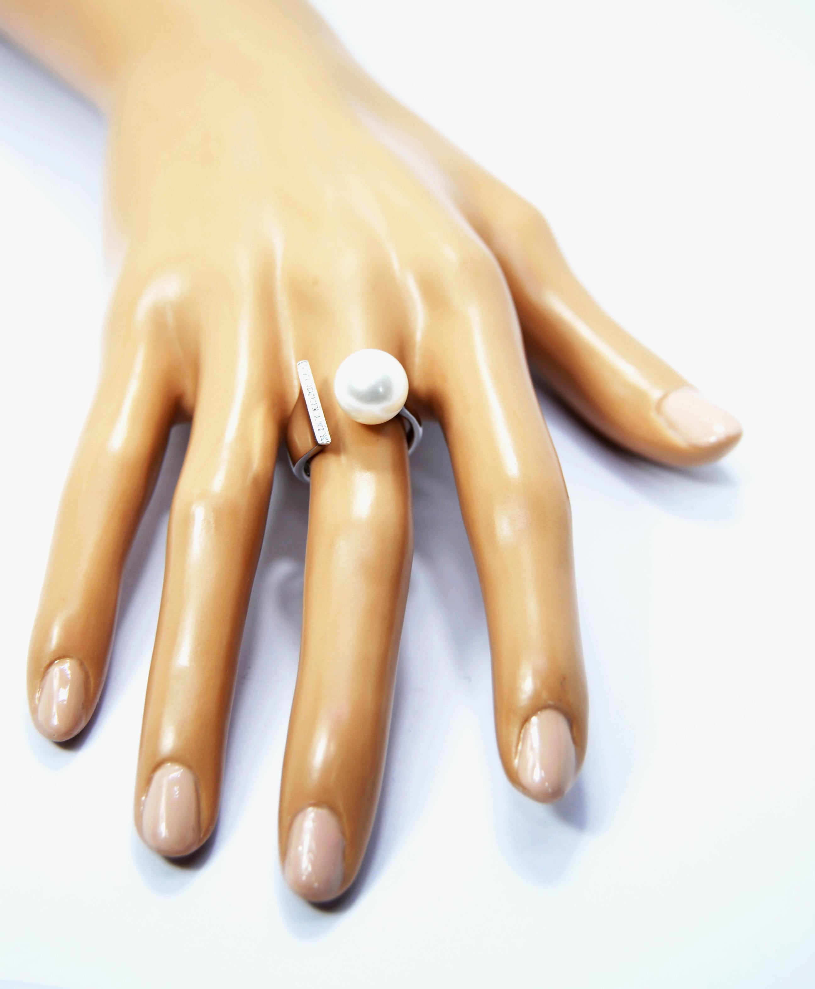 Pradera Kollektion Ring mit Perle und Diamant 2 im Angebot 1