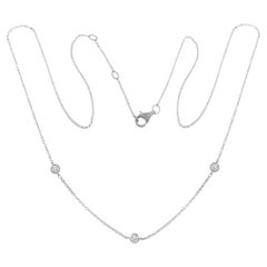 Pradera Irama Halskette mit Diamant-Gliederanhänger aus 18 Karat Weißgold, neu