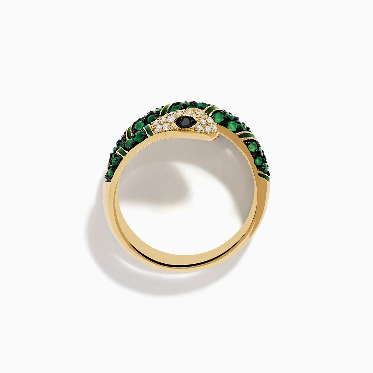 Pradera Jewels 14K Gold Ring mit Weiß  Diamanten & Saphire im Angebot 2