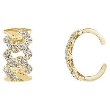 Taglio brillante Orecchini in oro bianco 18 carati con diamanti di Pradera Jewels in vendita