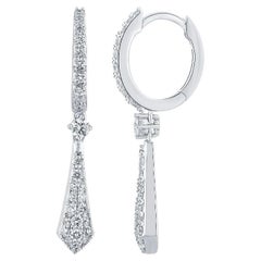 Orecchini in oro bianco 18 carati con diamanti di Pradera Jewels