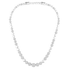 Pradera Jewels 18k White Gold Necklace With Diamonds