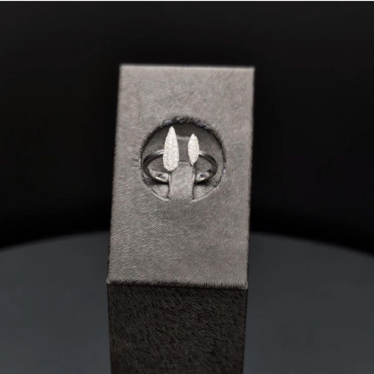 Pradera Jewels 18k Weißgold Ring mit Diamanten (Brillantschliff) im Angebot