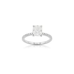 Pradera Jewels Bague en or blanc 18k avec diamants