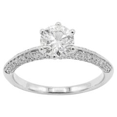 Pradera Jewels Bague en or blanc 18k avec diamants