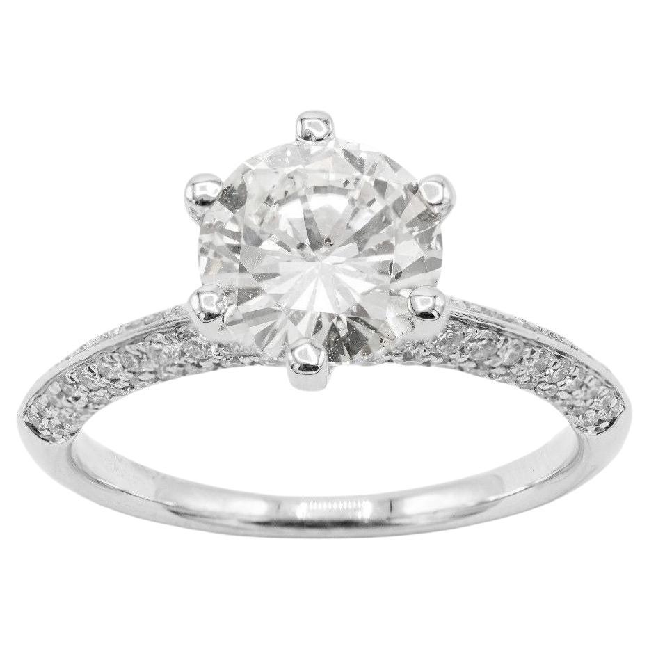 Pradera Joyas Anillo Oro Blanco 18k Con Diamantes