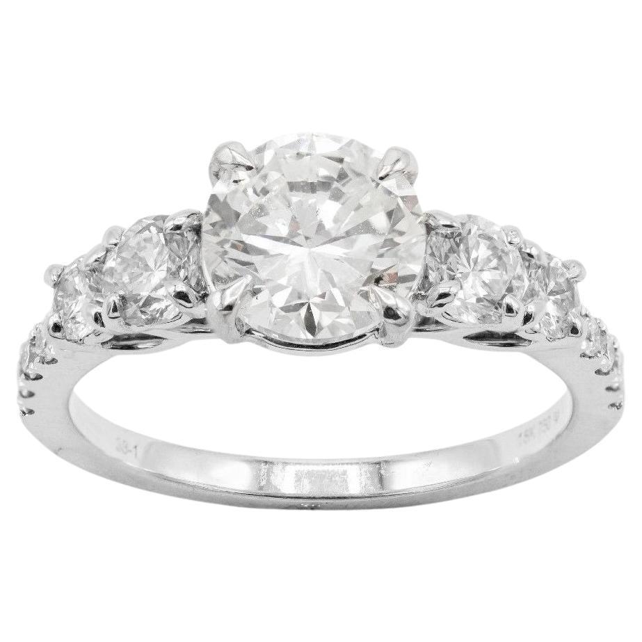 Anello in oro bianco 18k con diamanti di Pradera Jewels