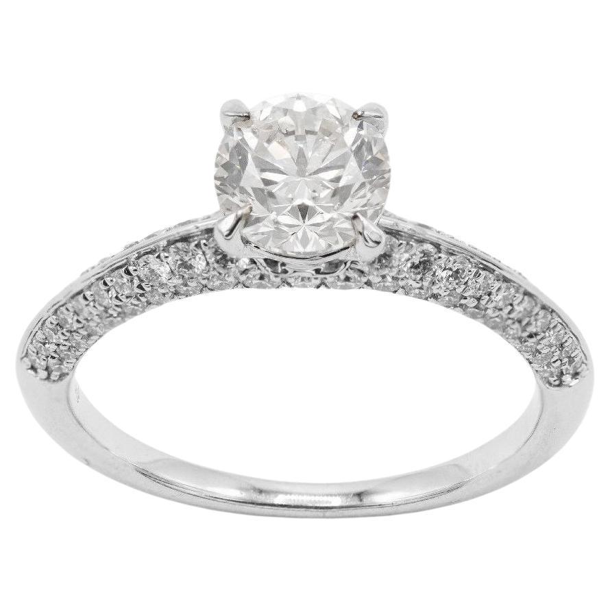Pradera Joyas Anillo Oro Blanco 18k Con Diamantes