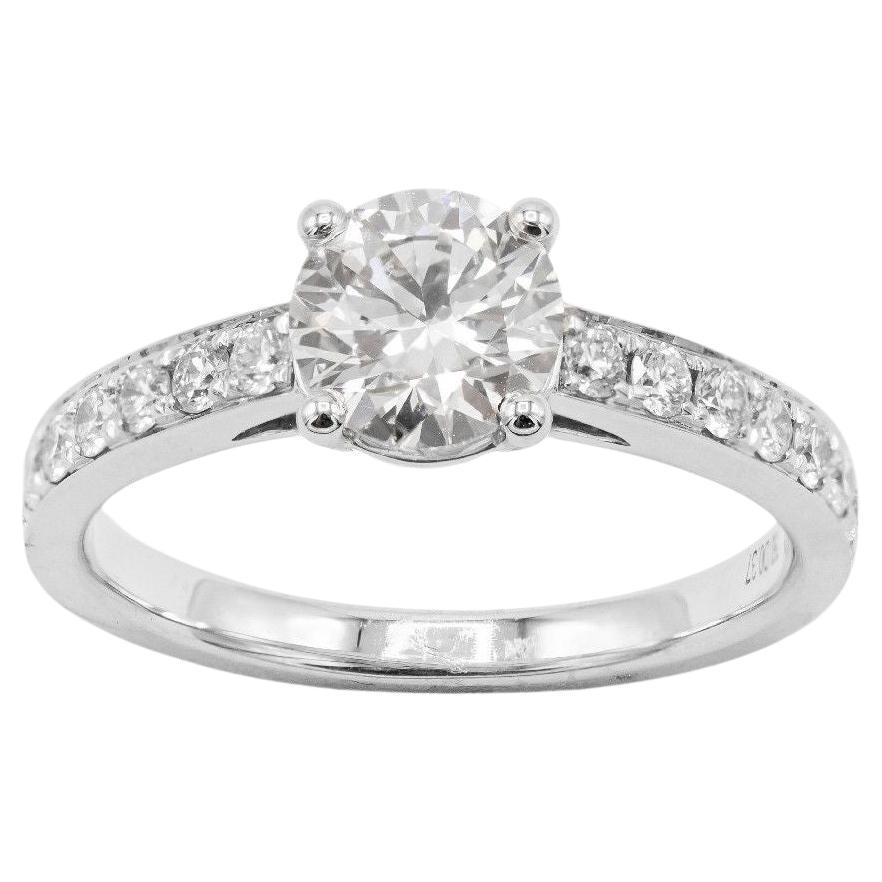 Pradera Joyas Anillo Oro Blanco 18k Con Diamantes