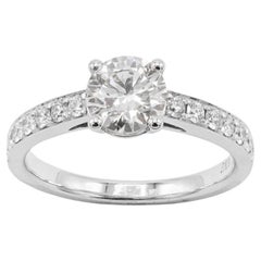 Pradera Joyas Anillo Oro Blanco 18k Con Diamantes