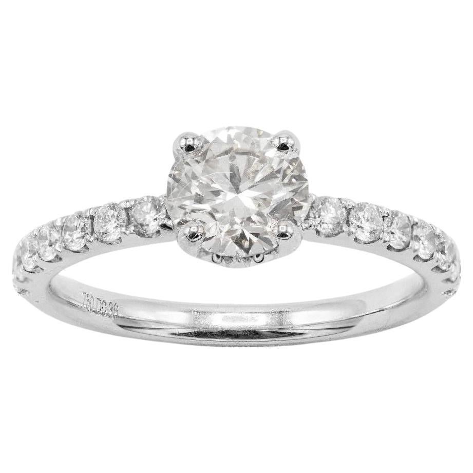 Pradera Joyas Anillo Oro Blanco 18k Con Diamantes