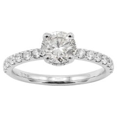 Pradera Joyas Anillo Oro Blanco 18k Con Diamantes